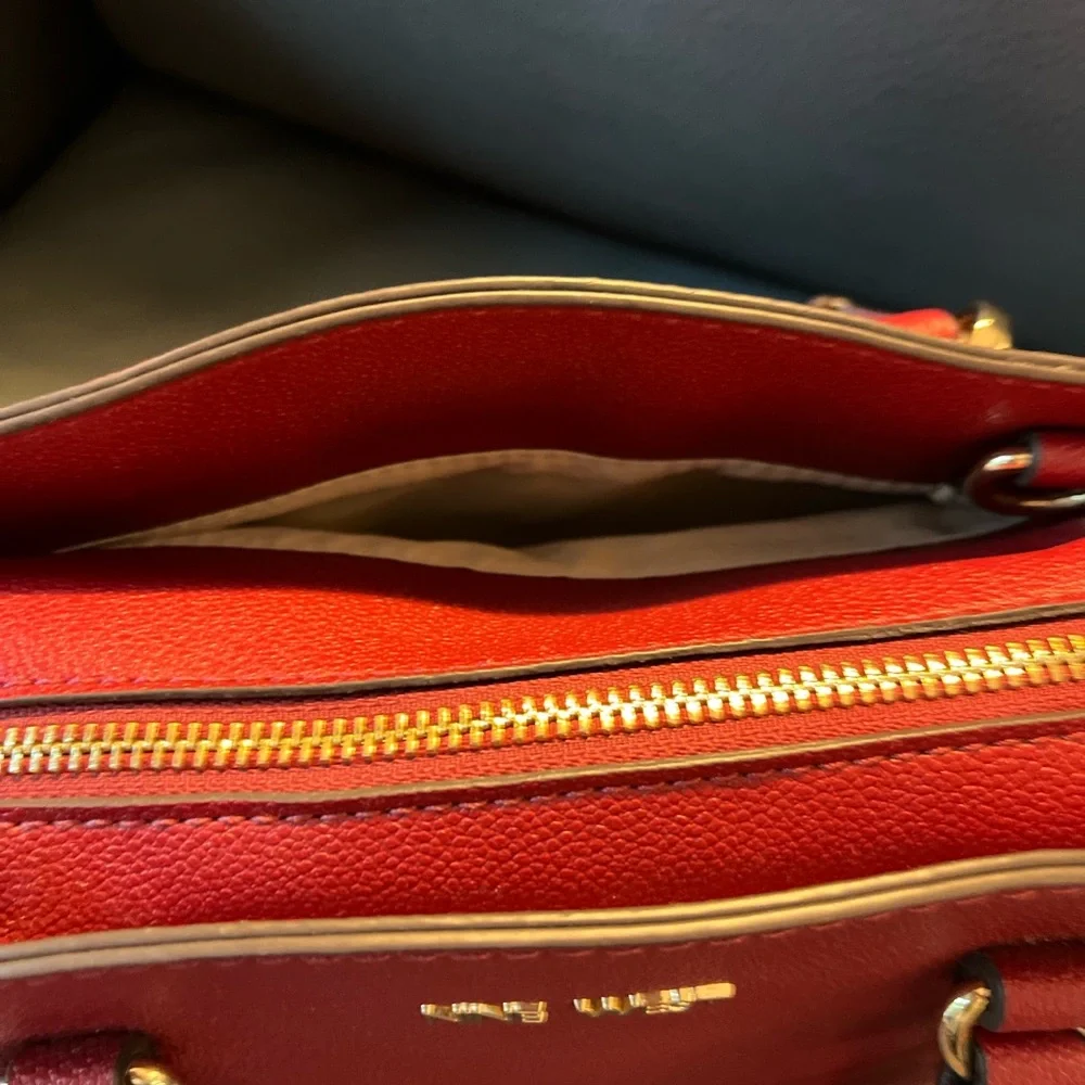 Nine West Red Satchel Crossbody Bag